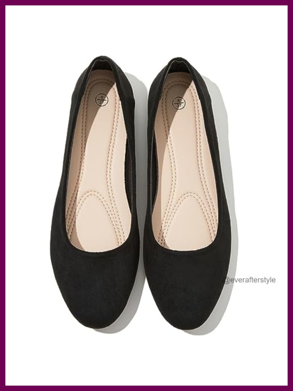 Memory Foam Ballet Flats Round Toe Comfort Work Dress Shoes